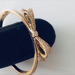 Kate Spade gold bow and crystal bangle